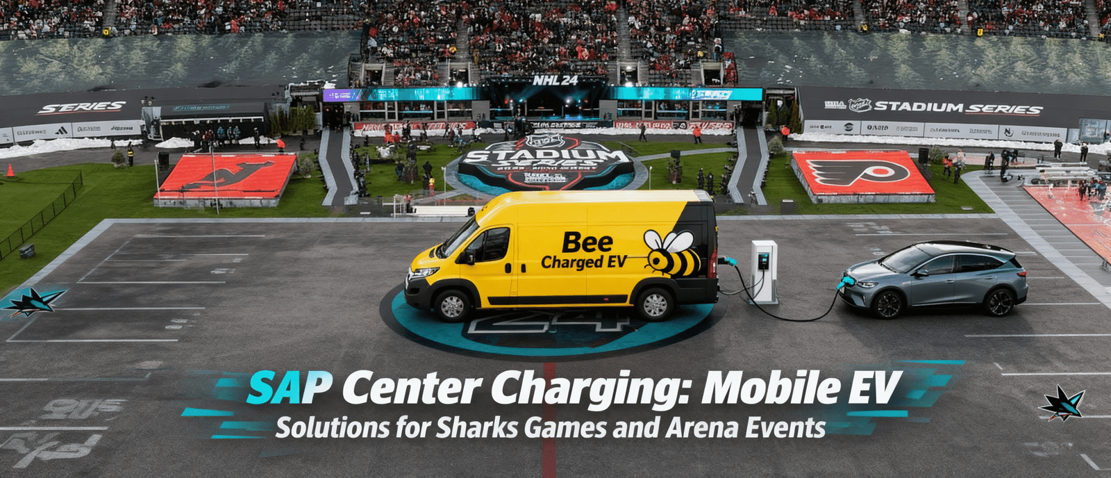 SAP Center Charging: Mobile EV Solutions for Sharks Games and Arena Events